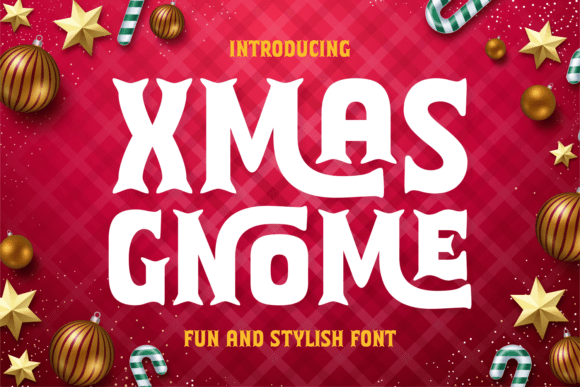 Bring Holiday Cheer to Your Handmade Shop with Xmas Gnome Display Font