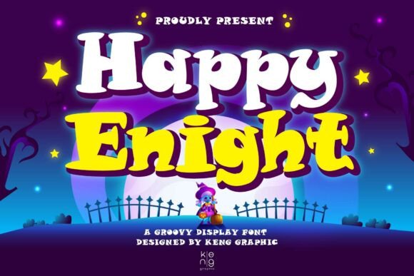 Happy Enight: A Bold Display Font for Digital Design