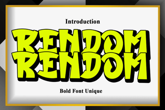Rendom Font: A Playful Display Typeface for Your Brand