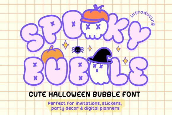 Spooky Bubble Font: A Playful Display Typeface for Halloween Branding