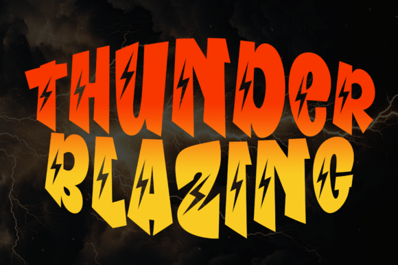 Thunder Blazing: A Display Font That Elevates Small Business Branding