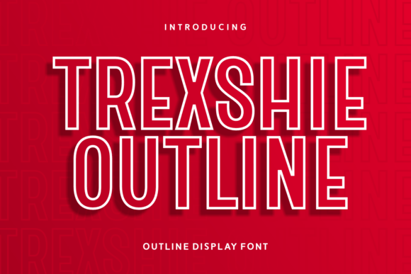 Trexshie Outline: A Bold Font for Crafters and Designers